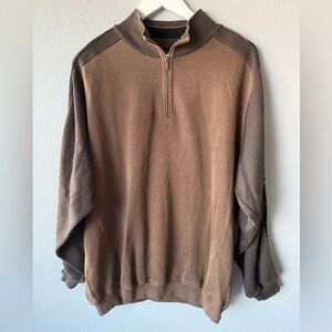St. Croix brown long sleeve quarter zip pullover sweater Men’s sz XXL